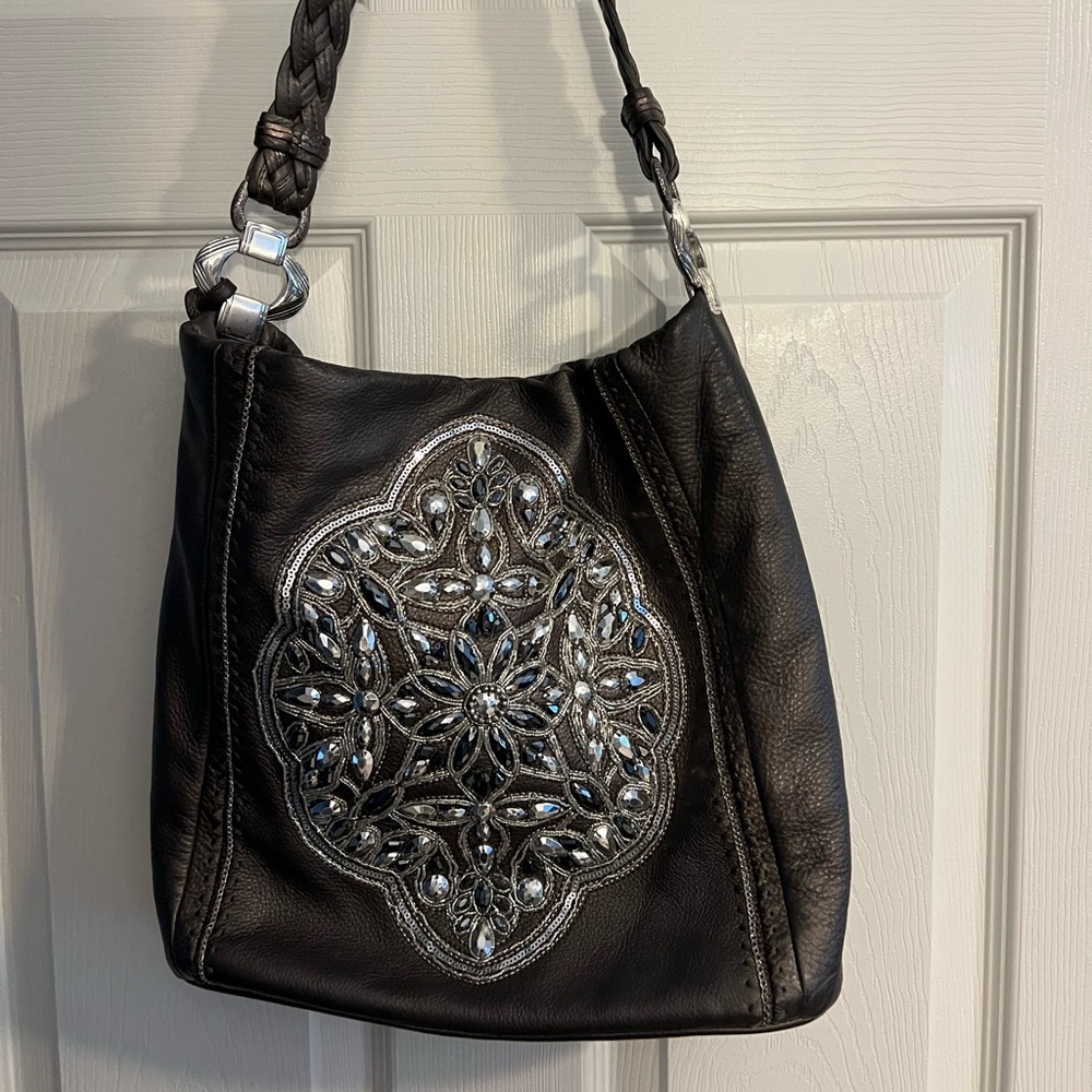 Brighton Leather handbag with hand beading